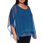 Alyx Short-sleeve Cold-shoulder Poncho Popover - Plus