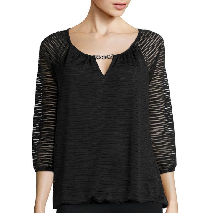 Alyx Long-sleeve Wavy Knit Bubble Top