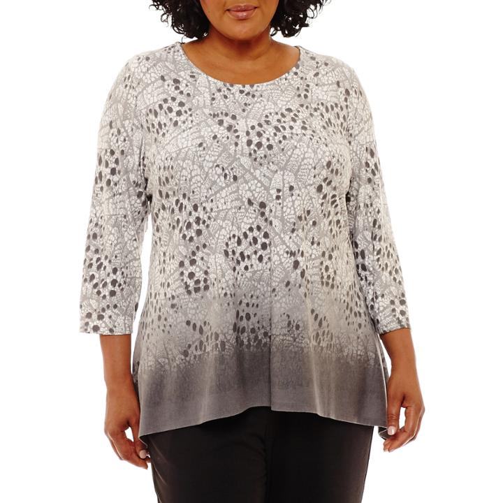 Lark Lane Embellished Pointelle Tunic- Plus