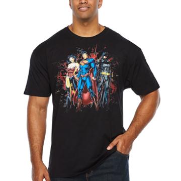 Justice League Short Sleeve Graphic T-shirt-big And Tall
