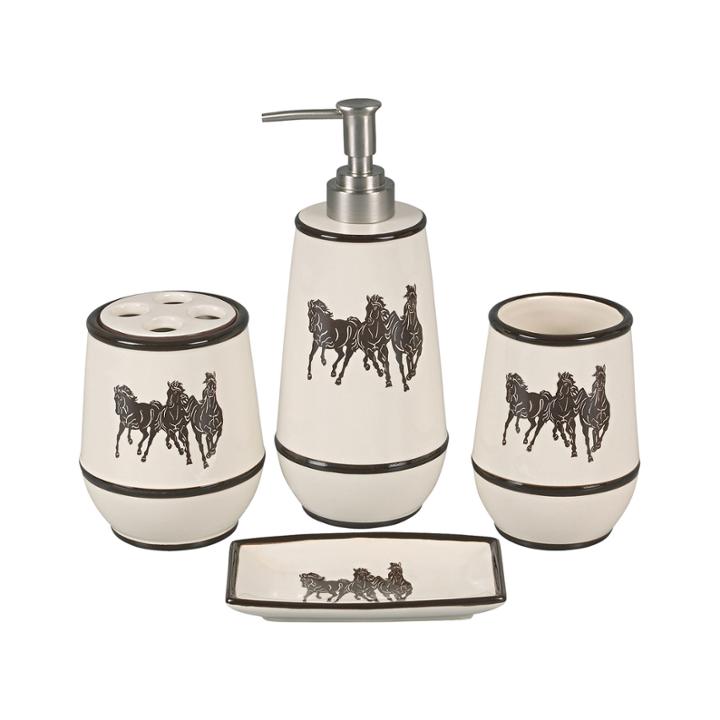Hiend Accents Running Horse 4-pc. Bath Accessory Set
