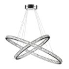 Galaxy 30 Led Light Chrome Finish And Clear Crystal Constellation Ring Dimmable Chandelier