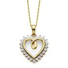 1/10 Ct. T.w. Diamond 14k Gold Over Sterling Silver Heart Pendant Necklace