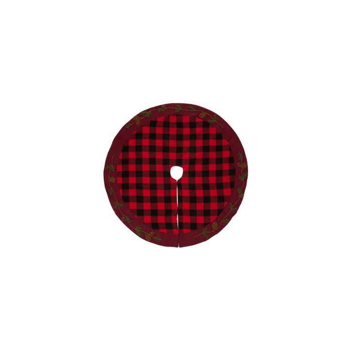 Glitzhome Plaid Tree Skirt