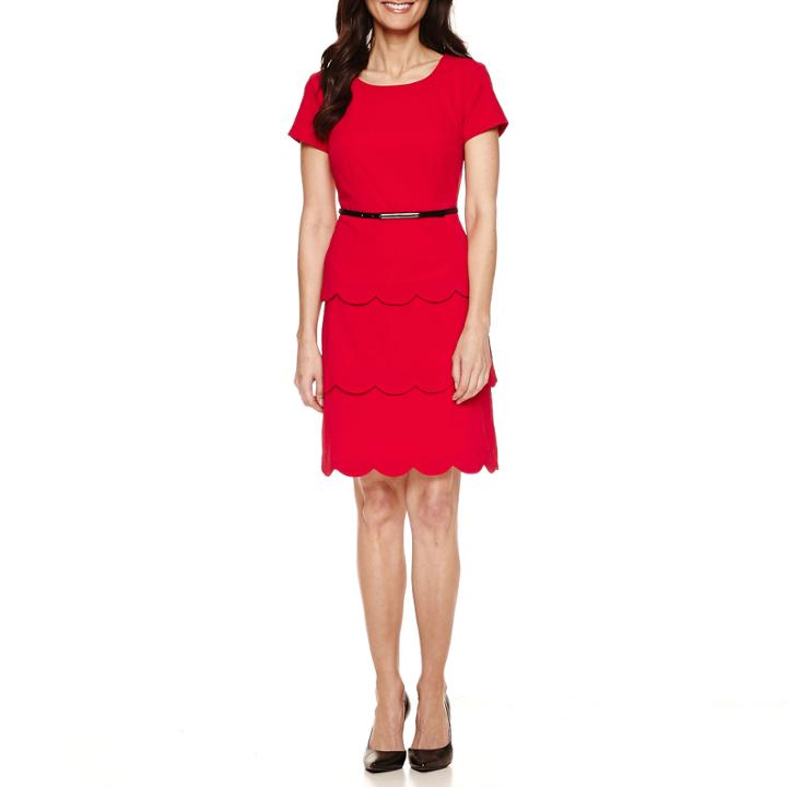 Alyx Short Sleeve Sheath Dress-petites