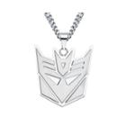 Inox Mens Stainless Steel Transformers Decepticon Pendant Necklace