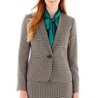 Black Label By Evan-picone Long-sleeve Tweed Jacket