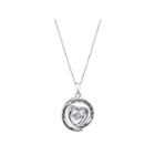 Inspired Moments &trade; Dancing Cubic Zirconia Sterling Silver Daughter Heart Pendant Necklace