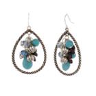 Mixit 1.23 Turq Navy Color Table Drop Earrings
