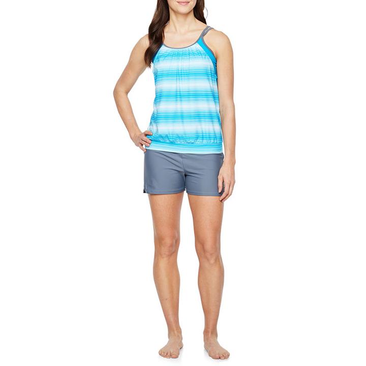 Free Country Blouson Swimsuit Top