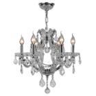 Lyre Collection 6 Light Chrome Finish And Crystalchandelier