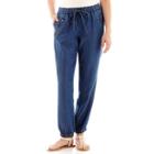 Per Se Tencel Elastic-waist Jogger Pants - Petite