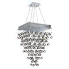 Icicle Collection 5 Light Chrome Finish And Clearcrystal Square Chandelier
