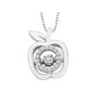 Womens 1/10 Ct. T.w. White Sterling Silver Pendant Necklace