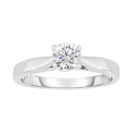 True Love, Celebrate Romance 1/2 Ct. Diamond Solitaire 14k White Gold Ring