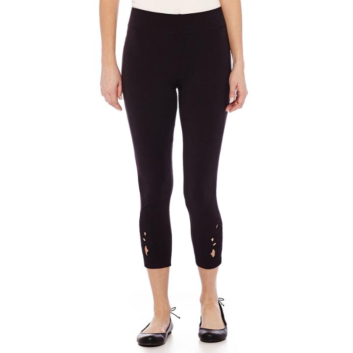 Mixit&trade; Knit Embroidery Capri Leggings