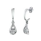 Sirena 1/5 Ct. T.w. White Diamond 14k Gold Drop Earrings