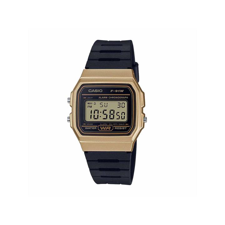 Casio Mens Black Strap Watch-f91wm-9a