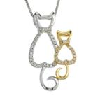 Womens 1/8 Ct. T.w. Genuine White Diamond 10k Gold Sterling Silver Pendant Necklace