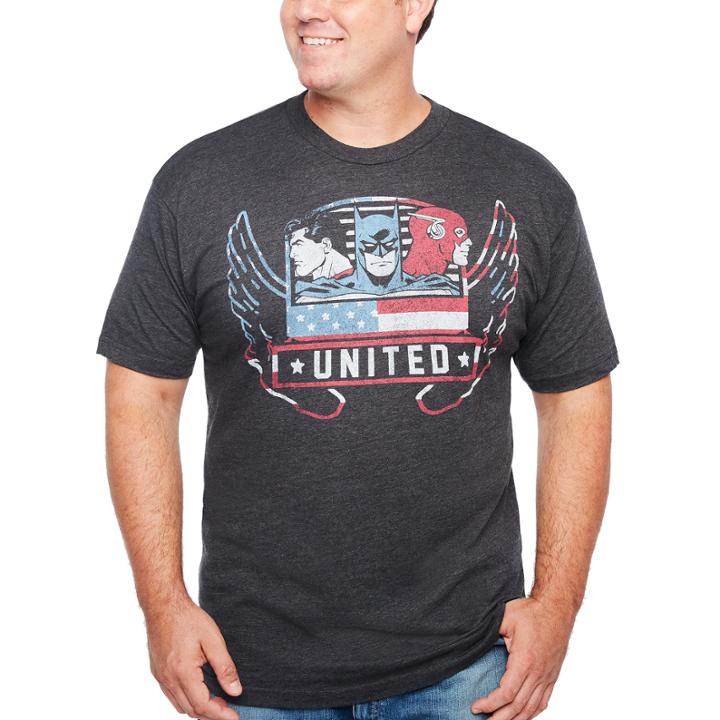 Short Sleeve Dc Comics Graphic T-shirt-big And Tall