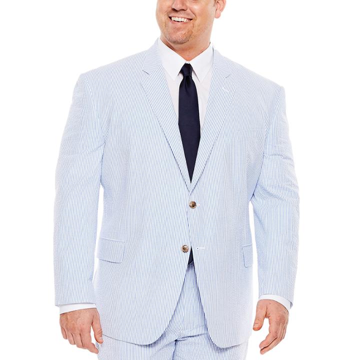 Stafford Seersucker Blue White Jacket Bt