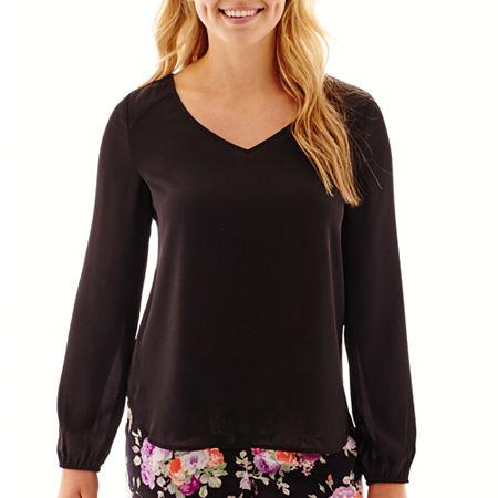 Decree Long-sleeve Woven Blouse