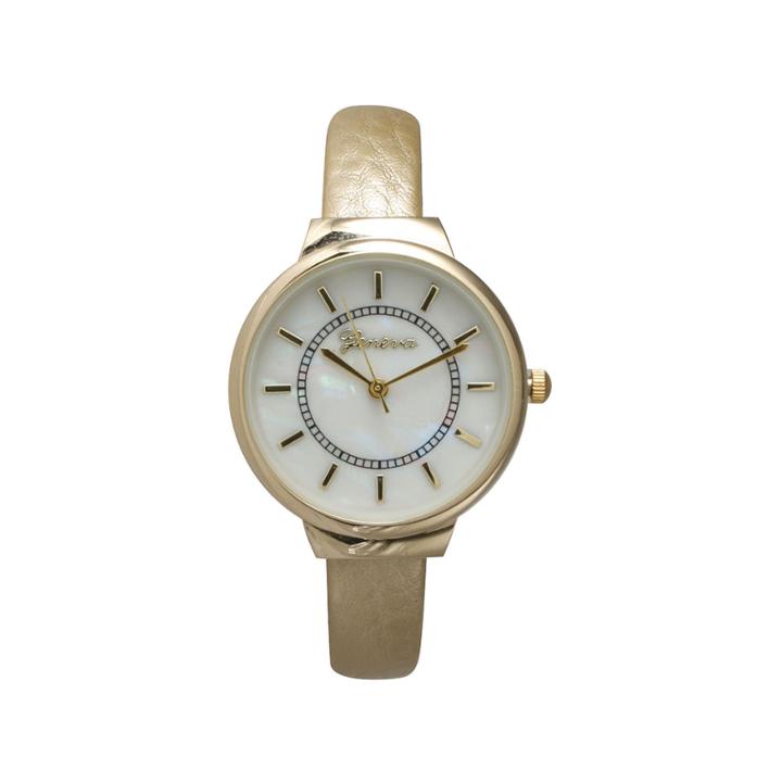 Olivia Pratt Metallic Womens Gold Tone Bangle Watch-13990