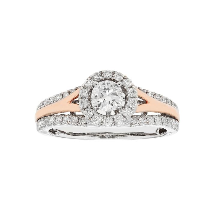 Womens 3/4 Ct. T.w. Genuine White Diamond 14k Gold Bridal Set