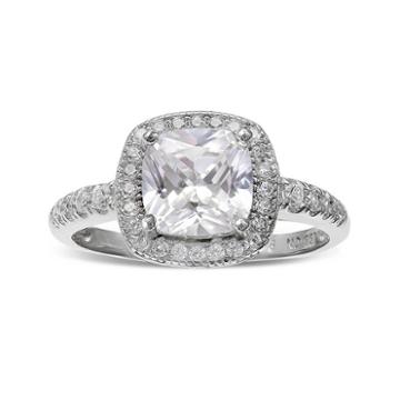 Silver Enchantment&trade; Cubic Zirconia Sterling Silver Halo Ring
