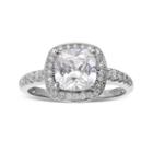 Silver Enchantment&trade; Cubic Zirconia Sterling Silver Halo Ring