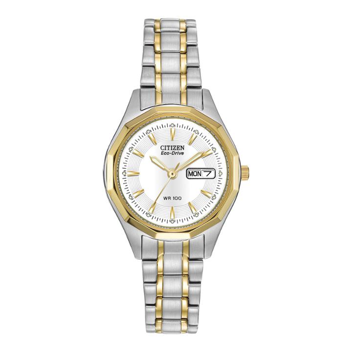 Citizen Eco-drive Womens Two-tone Watch Ew3144-51a