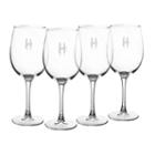 Cathy's Concepts Set Of 4 Personalized Spooky 19-oz. White Wine Glasses