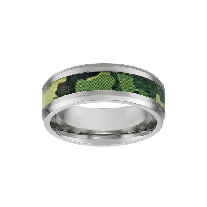 Mens Stainless Steel Band With Camouflage