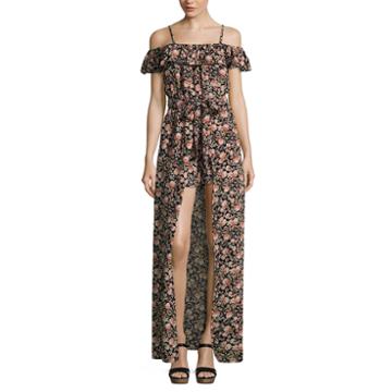 Secret Charm Short Floral Maxi Dress-juniors