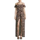 Secret Charm Short Floral Maxi Dress-juniors