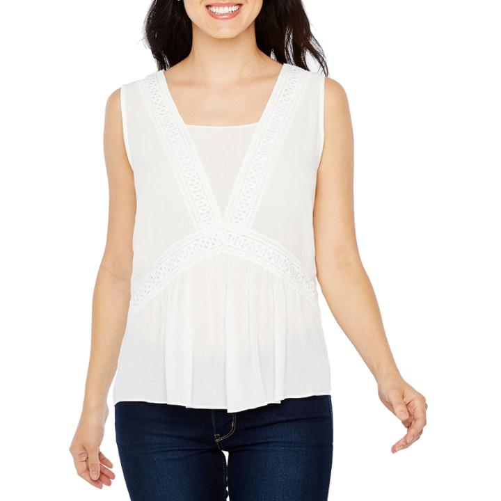 Skye's The Limit Atlantis Sleeveless Peasant Top Plus