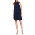 Sag Harbor Pleats And Lace Sleeveless A-line Dress