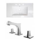 36.75-in. W 3h8-in. Ceramic Top Set In White Color- Cupc Faucet Incl.