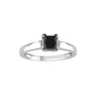 Midnight Black Diamond 1 Ct. Color-enhanced Black Diamond 10k White Gold Engagement Ring