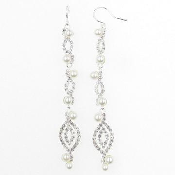 Vieste Rosa Vieste Fashion Pearl Simulated Pearls Brass Drop Earrings