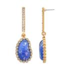 10021 Kara Ross Crystal & Blue Resin Earrings