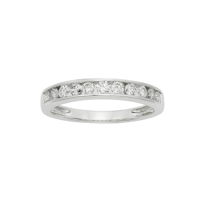 1/2 Ct. T.w. Certified Diamond 14k White Gold Wedding Band Ring