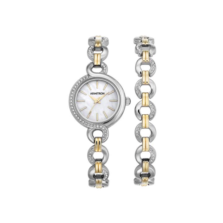 Armitron Now Womens Two Tone Watch -75/5485mpttst