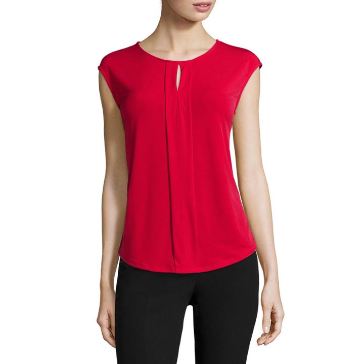 Liz Claiborne Extended-shoulder Knot-front Top