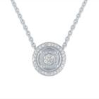 Womens 1/10 Ct. T.w. Diamond Sterling Silver Pendant Necklace
