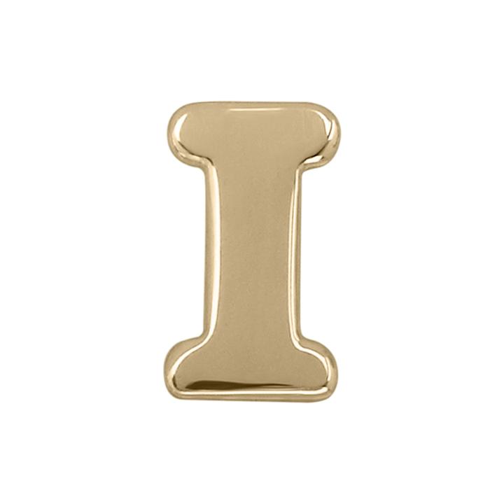 Teeny Tiny 10k Yellow Gold Initial I Single Stud Earring