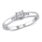1/8 Ct. T.w. Diamond Sterling Silver Multi-top Engagement Ring