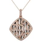 Womens 1 1/5 Ct. T.w. Genuine Brown Diamond Pendant Necklace