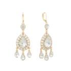 Monet Clear And Goldtone Chandelier Earring