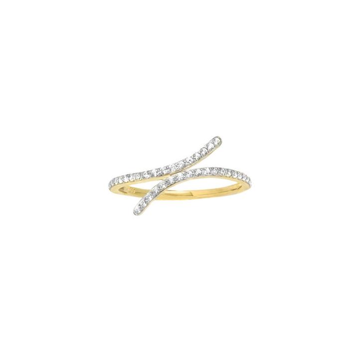 Womens 1/4 Ct. T.w. Genuine Diamond White 10k Gold Bypass Ring